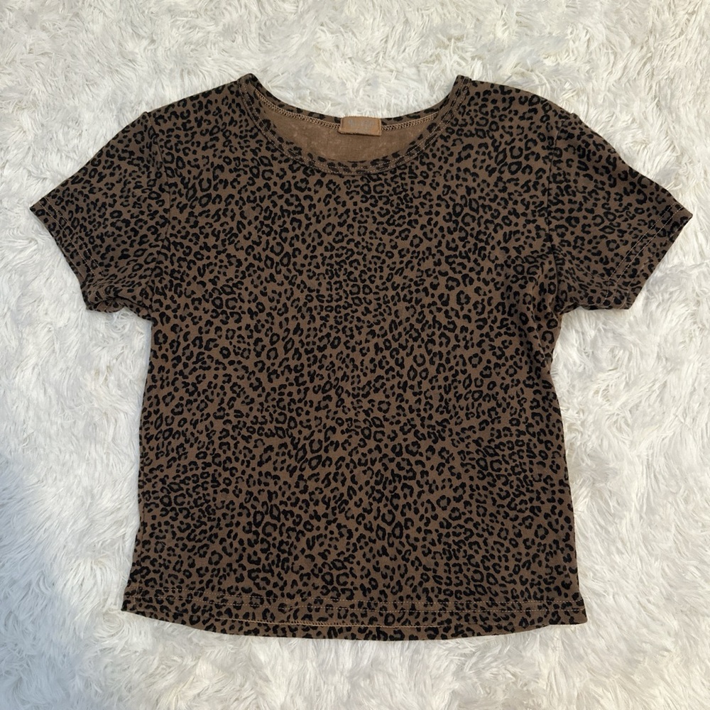 John Galt Cheetah Print Top